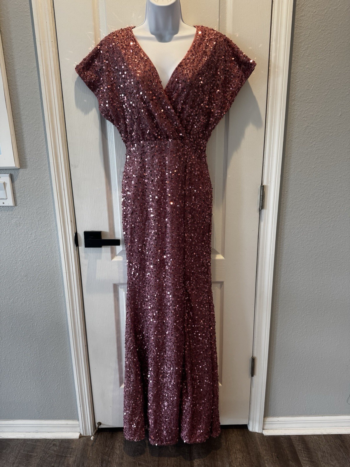 Pink Faeresty Sequence Gown Size M