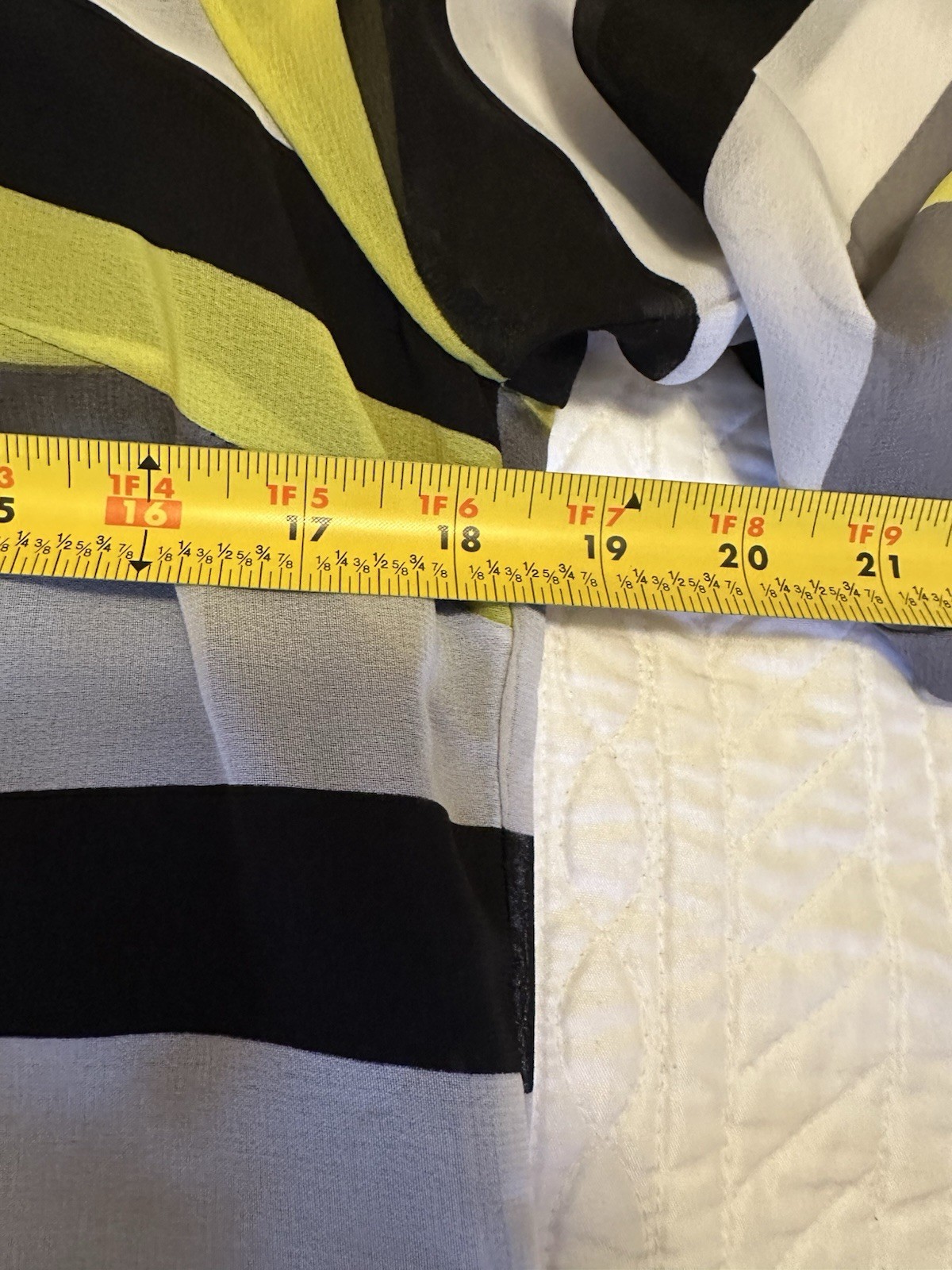 Striped Long Sleeve Belted Mini Dress In Black Gray And Neon Yellow Size L