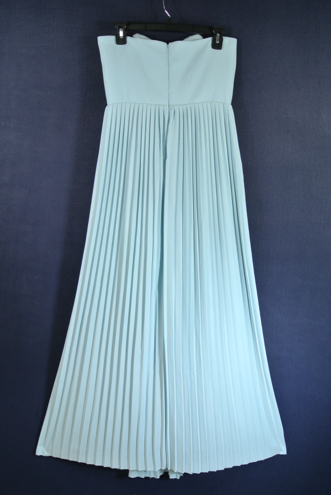 NEW, House Of CB Marcella Strapless Pleated Georgette Gown Sz L #MD2218
