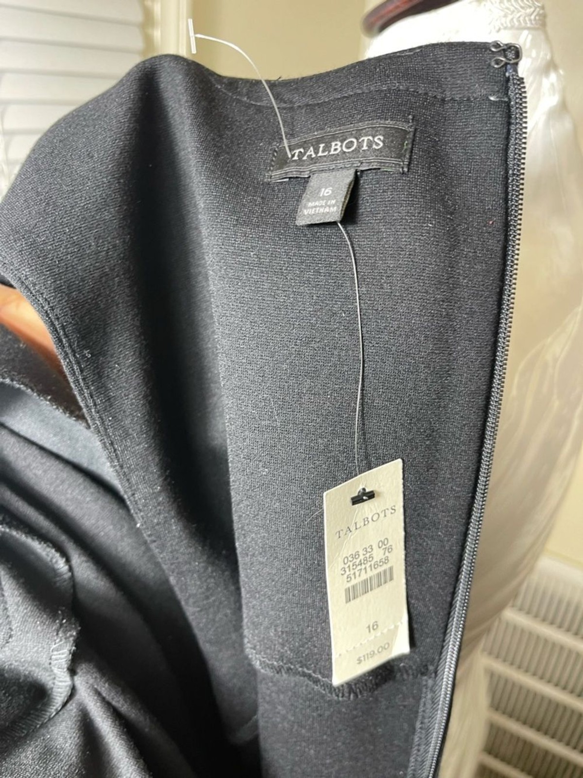 Talbots Rickrack Trim Ponte Shift office work formal dress size 16