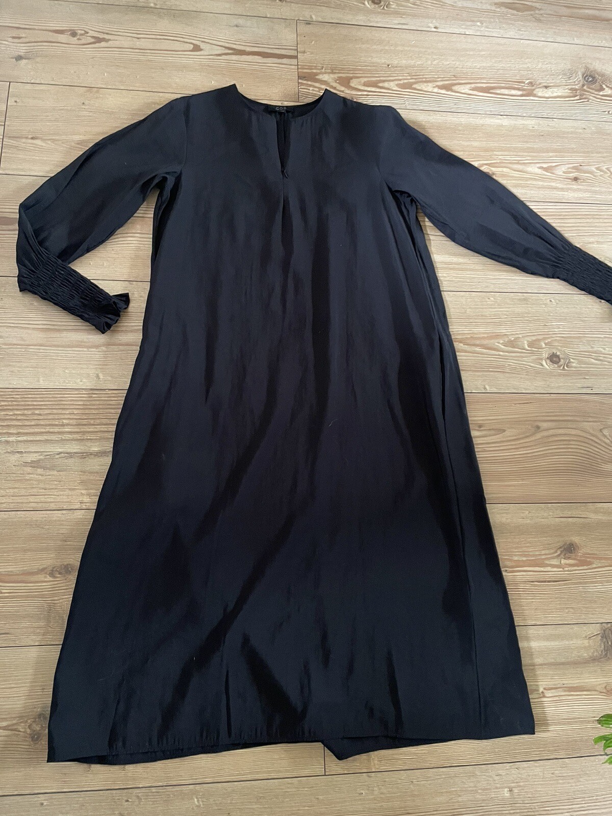 Cos Oversized Lagenlook Long Midi – Maxi Tent Trapeze Dress Sz 34 Uk 8-10