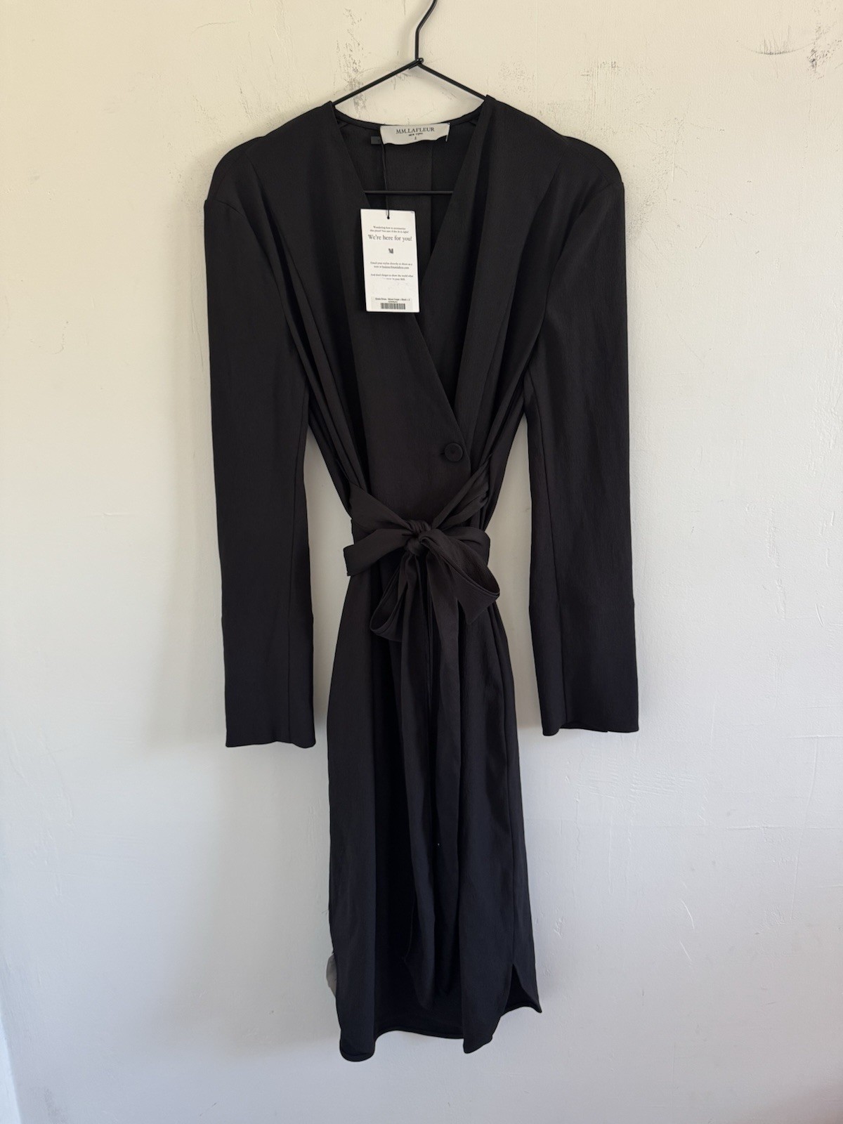 NWT MM Lafleur Black Wave Crepe Gosia Dress 2