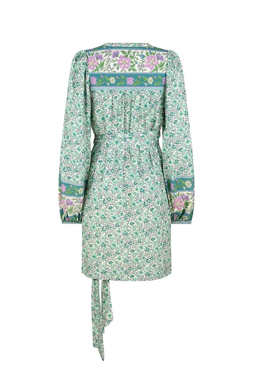 Spell & The Gypsy ~ Sienna Tunic Jade Mini Dress + Waist Tie XXL 14 16 18