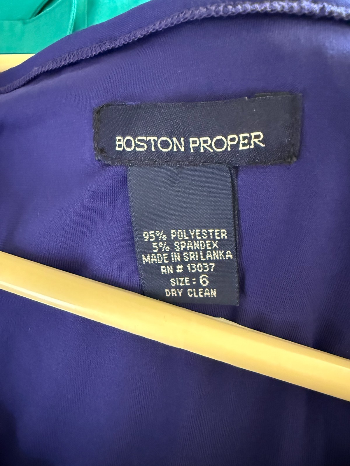 Boston Proper Blue Ruched Sheath Dress Size 6 Cap Sleeve Career Cocktail Stretch