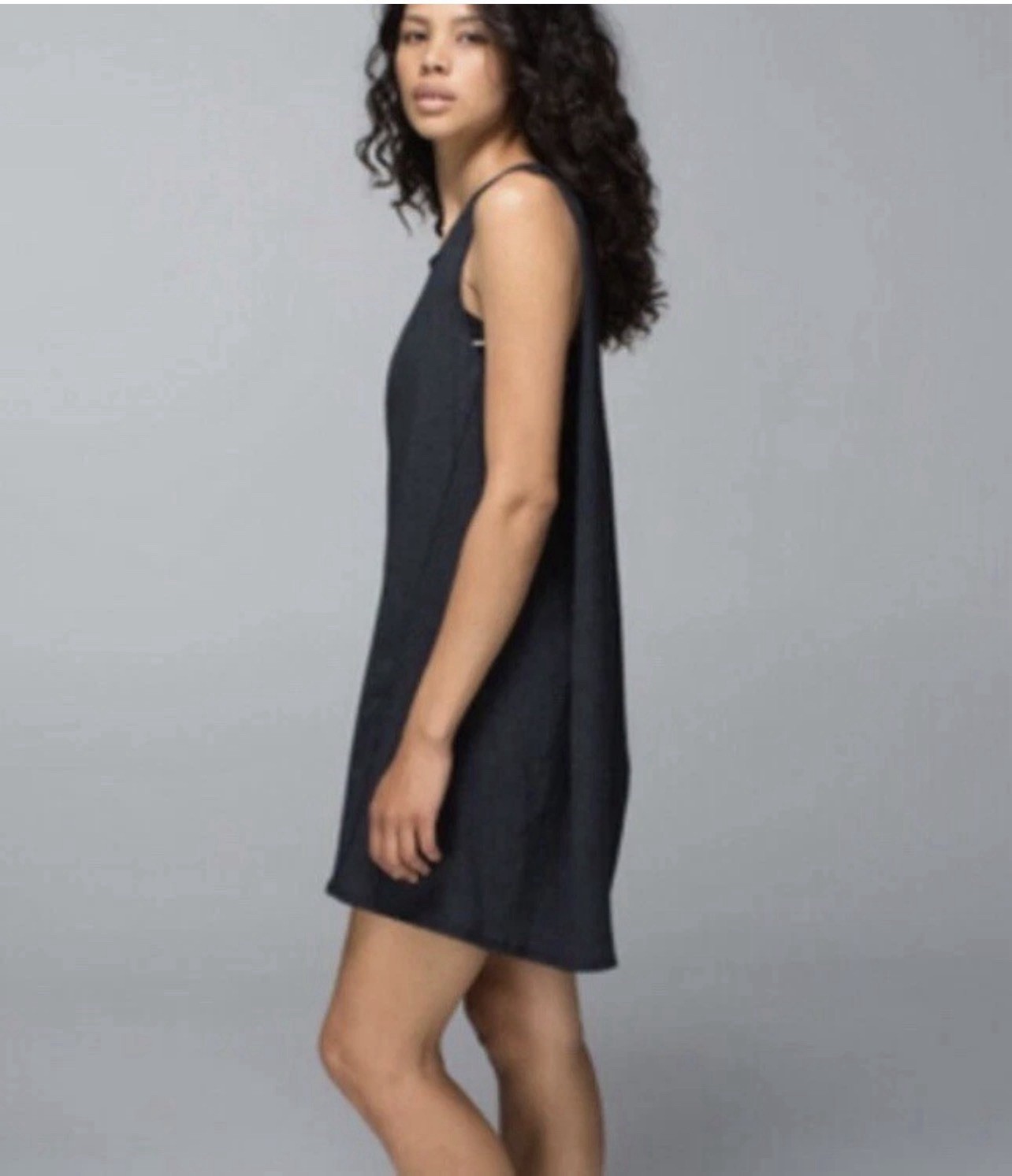 Lululemon Salutation To Savasana Airy Tank Dress 8 Gray Beachy Lounge Atleisure