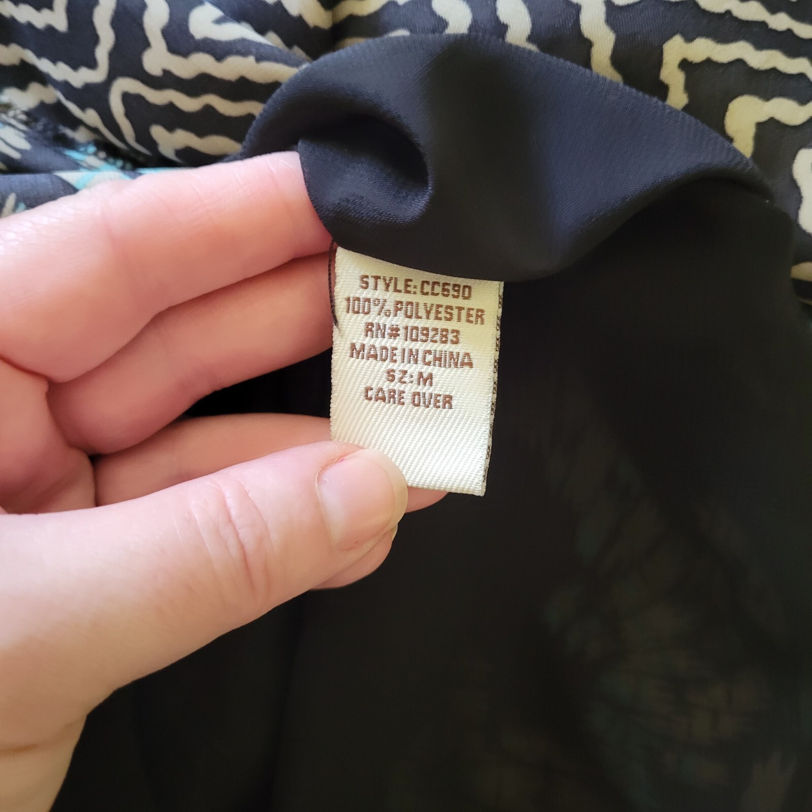 Vintage Havana Womens Black And Beige Casual Skater Style Dress Size Medium