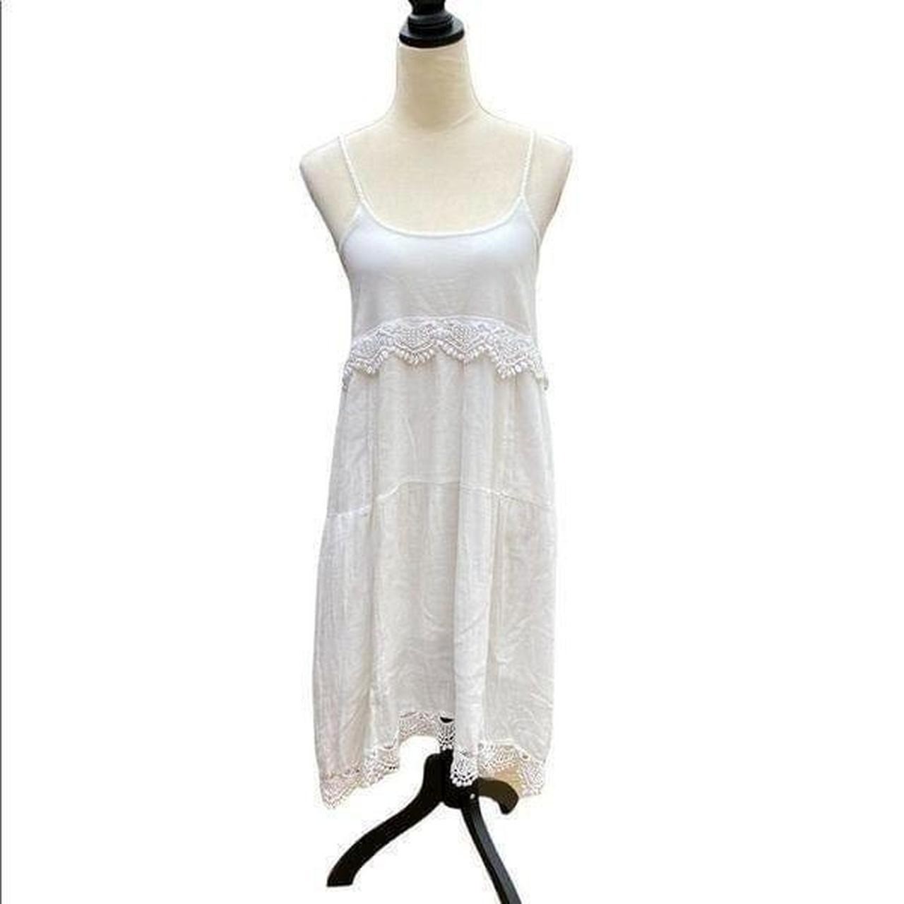 Red Camel Eggshell White Sleeveless Midi Dress, Size S