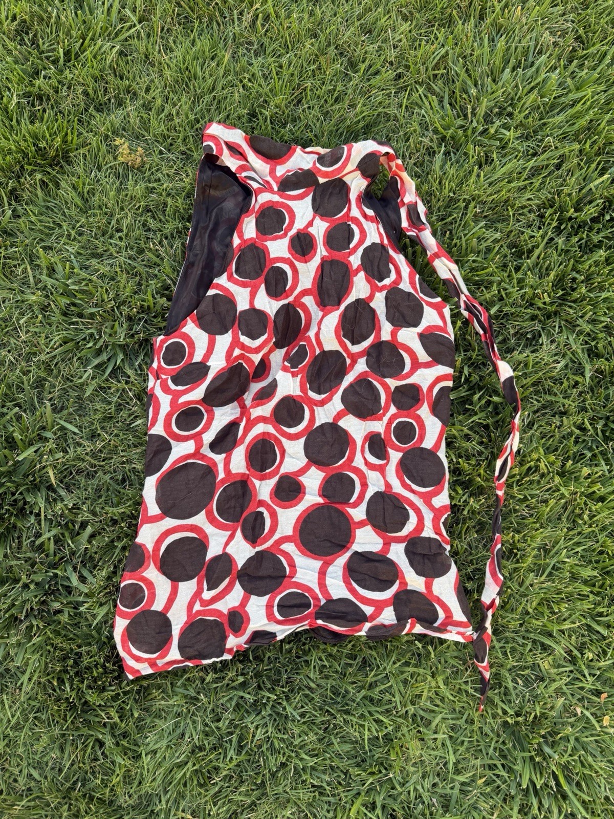 Zara Basic Polka Dot A-Line Short Tank Red/Black/White Sleeveless S