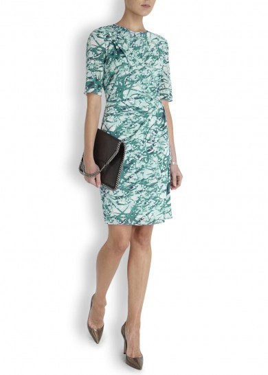 Whistles Mimosa Printed Bodycon Stretch Silk Dress Size UK 6 US 2