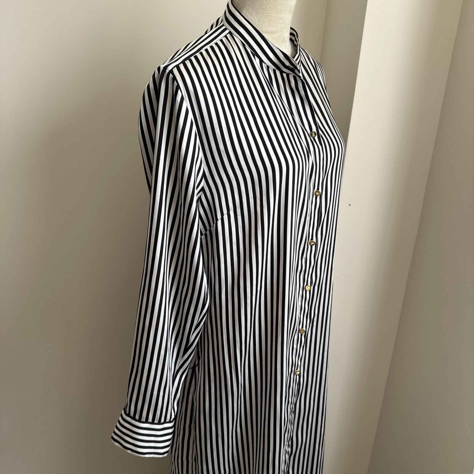Lauren by Ralph Lauren Striped Bicolor Shirt Dress. Sz 14. See pics.