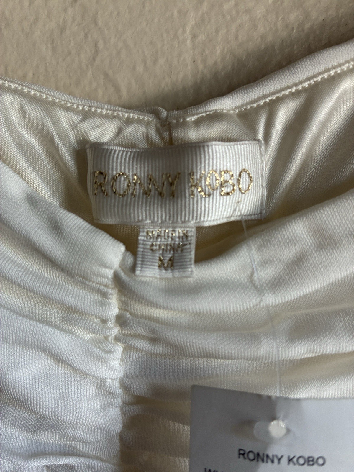 Chic Backless Dress Size M White Ronny Koko New with Tags