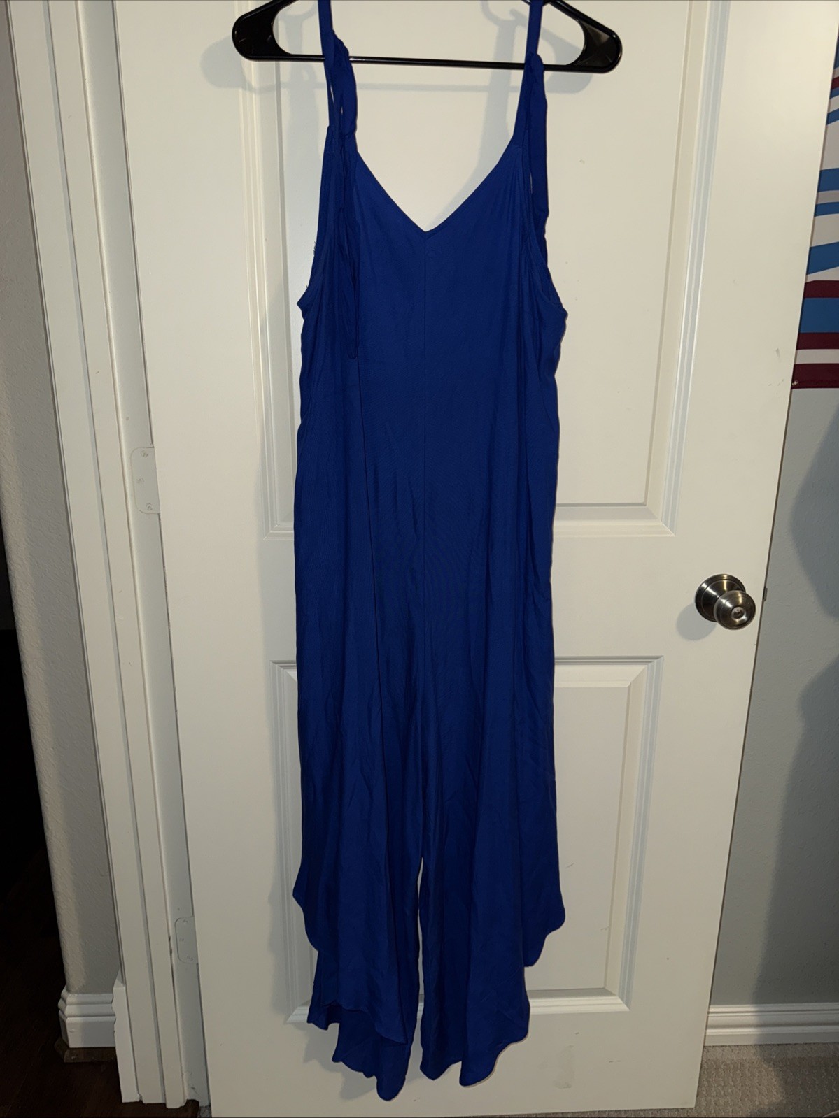 Royal Blue Vince Camuto Strappy Jumpsuit W/ Pockets Size Large