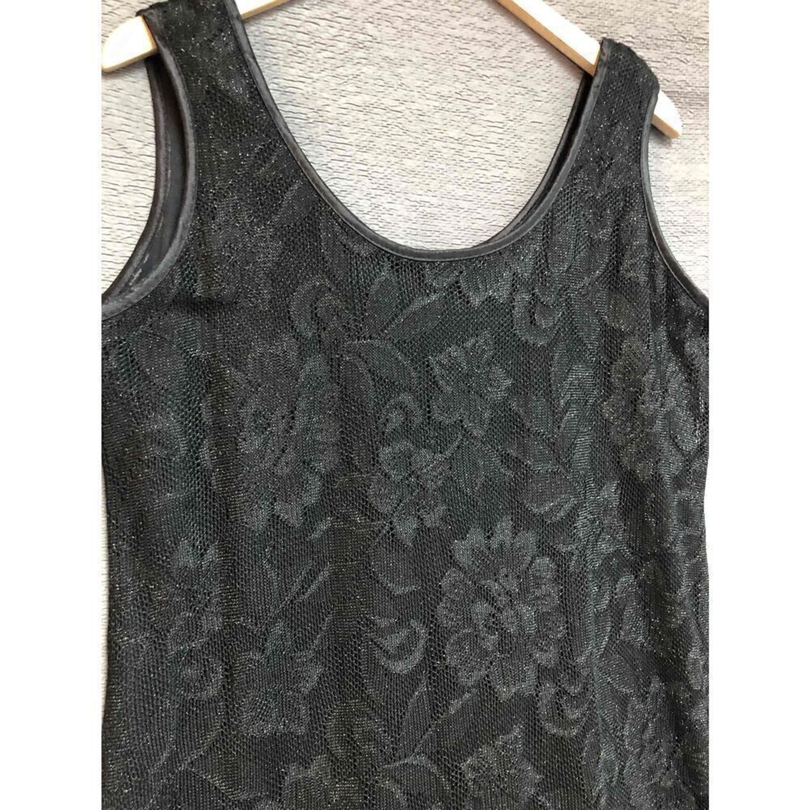 Working Classics Design And Co Black Lace Overlay Sheath Dress Size 14/16