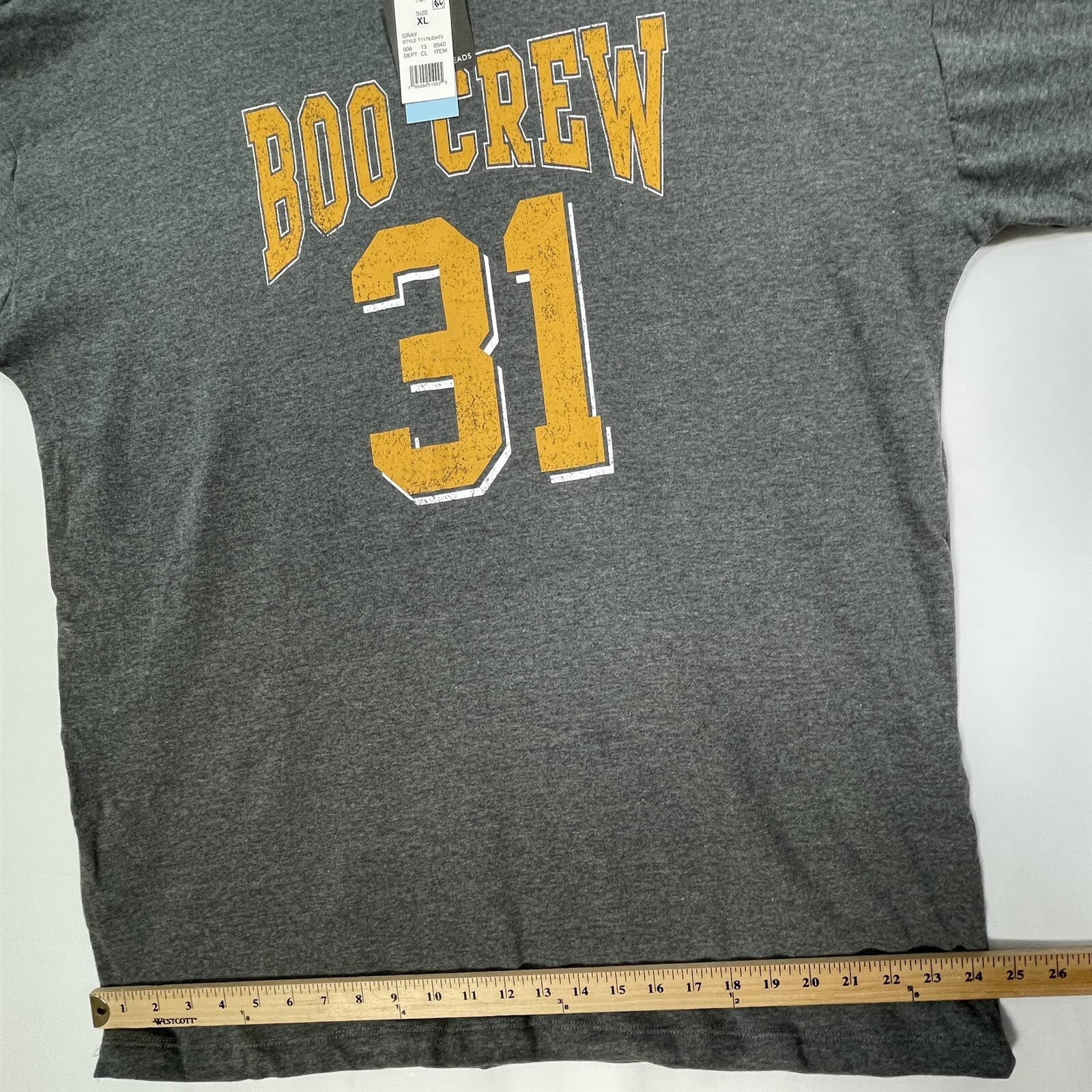 Grayson Thread Boo Crew Graphic Sweatshirt Dress X-Large Mini Relaxed Fit Gray