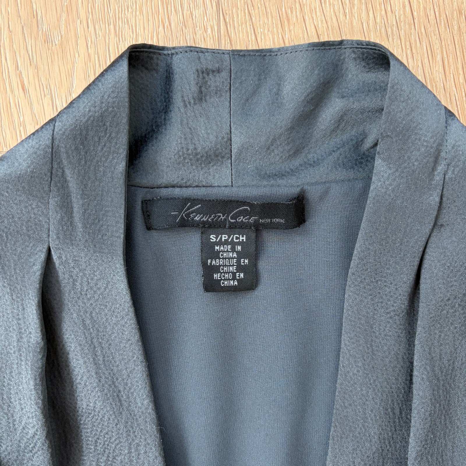 Kenneth Cole, 100% Silk, Steel Gray, Small, Evening/Cocktail Dress + Bracelet