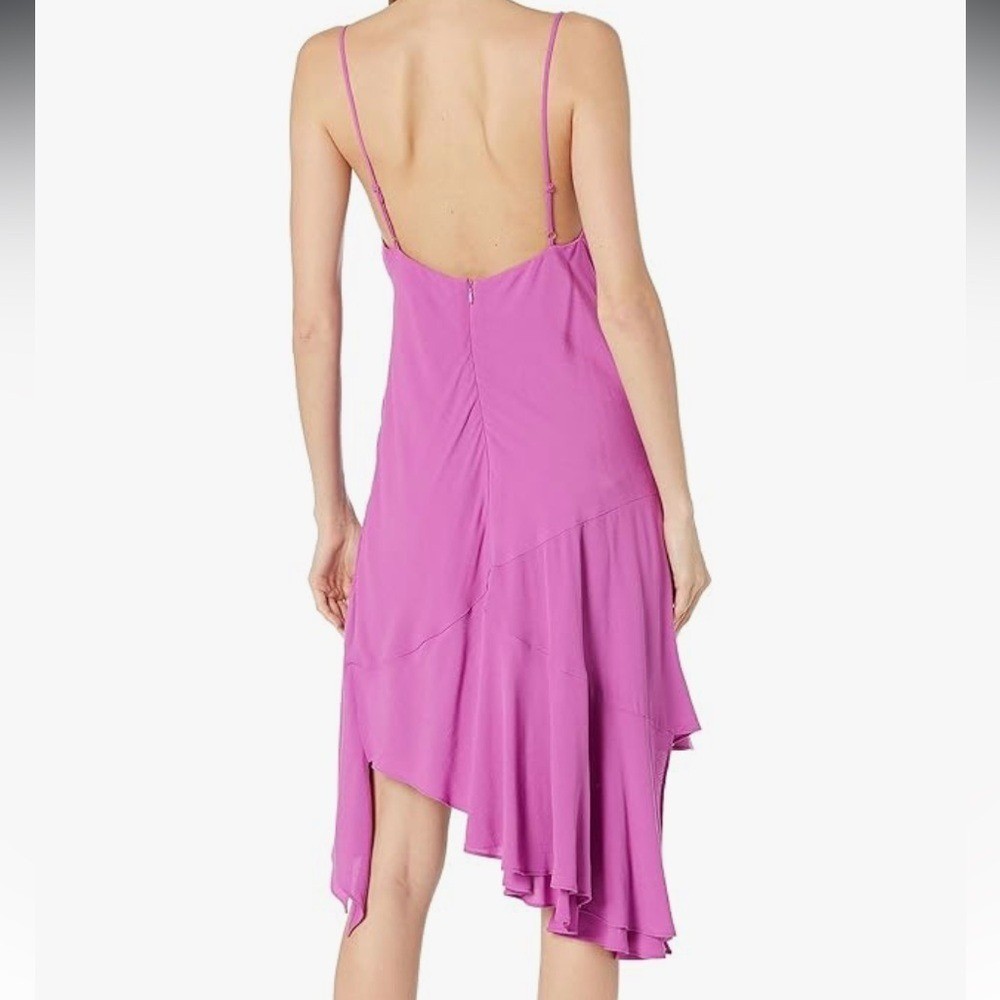Steve Madden Tarin Asymmetric Cowl Neck Dress Women Large Orchid Sleeveless NWOT