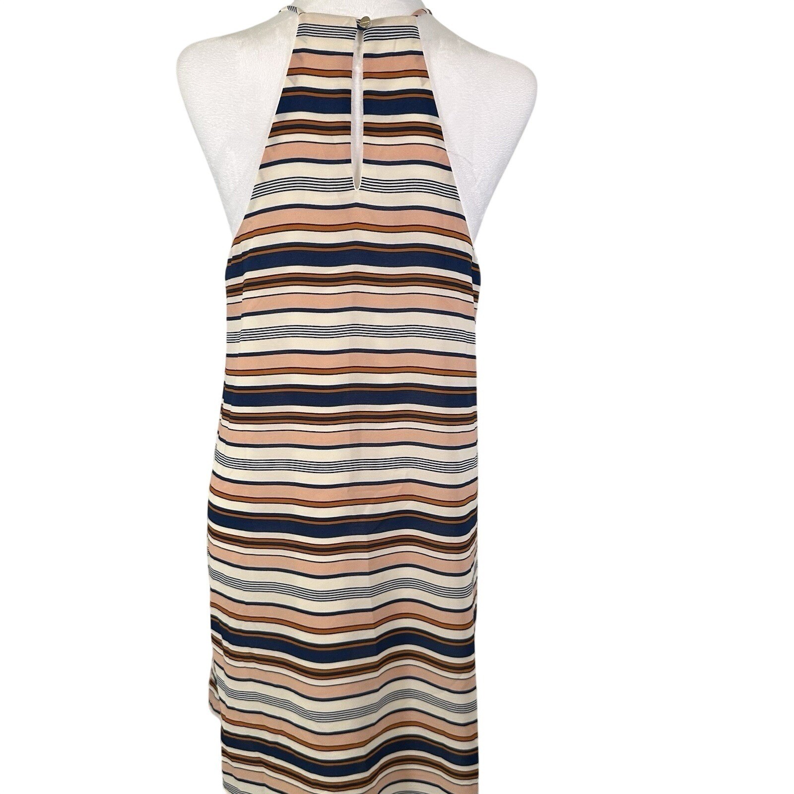 Everly Striped Halter Mini Dress Medium Beach Vacation Summer
