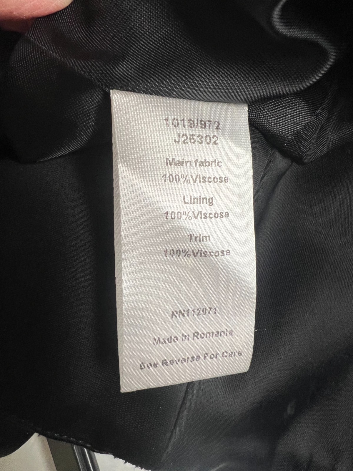 Jigsaw weighty satin Fit And Flare black Dress, Size UK 12