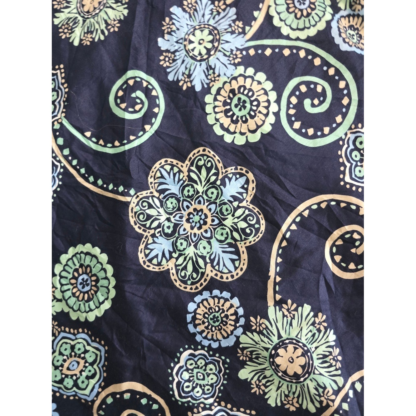 LOFT Y2K Navy Halter Floral Sundress with Mint Trim, Size 10