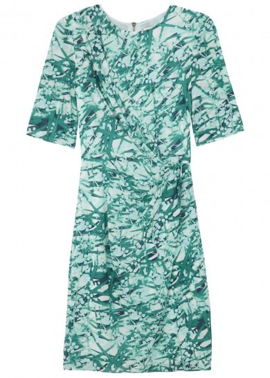 Whistles Mimosa Printed Bodycon Stretch Silk Dress Size UK 6 US 2