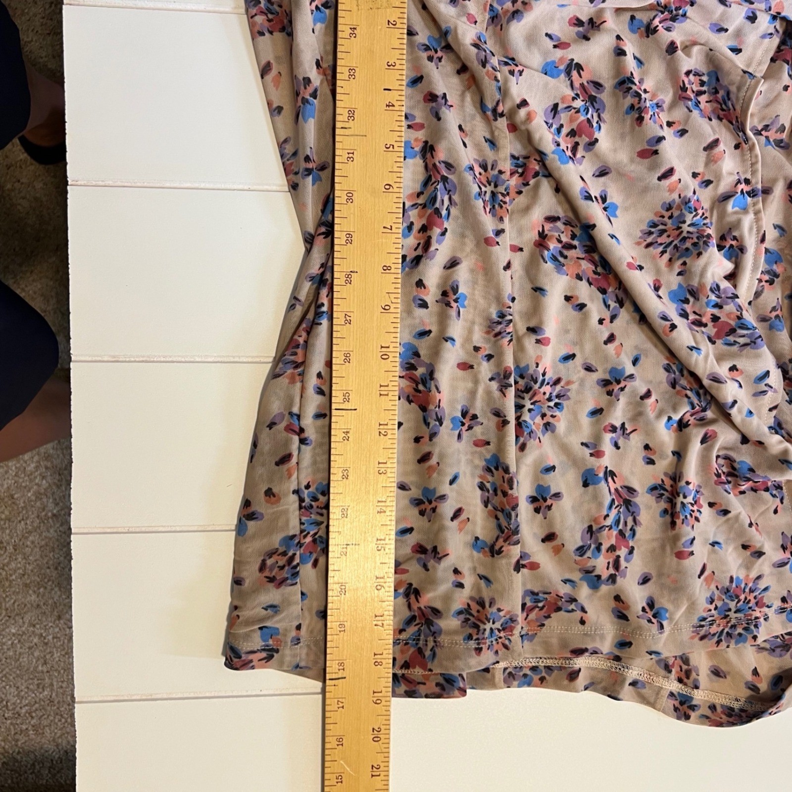 Free People Mesh Ruched Maxi Dress C Tea Combo Floral OB1557874 L NEW
