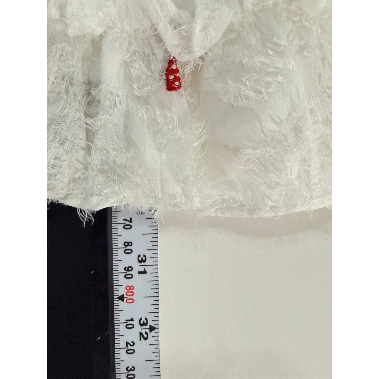 For Love & Lemons Tesoro Strawberry Mini Dress XS Cut Out Babydoll Swing *flaw