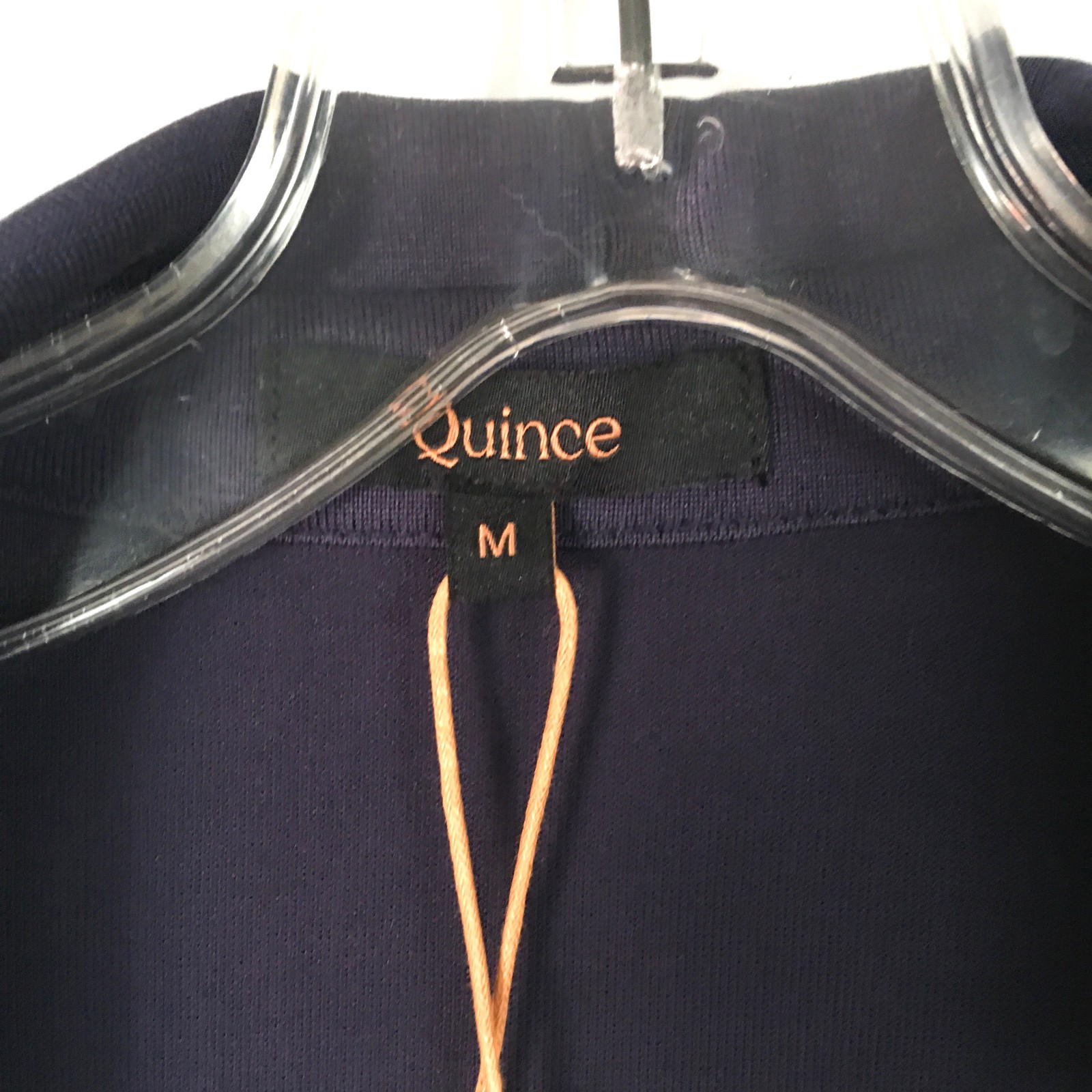 Quince 100% Silk Jersey Mini Wrap Dress NEW Womens Medium Navy Blue