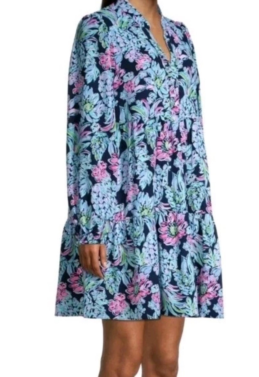 Lilly Pulitzer Winona Stretch Dress Navy Pineapple Paradise Size Small NEW