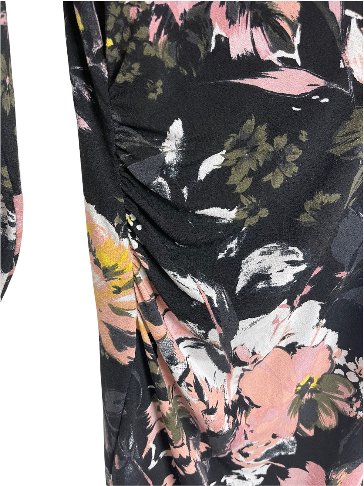 Size 3X 22 24 Floral Print Ruched Sheath Dress Day/Evening All-Season Plus Size