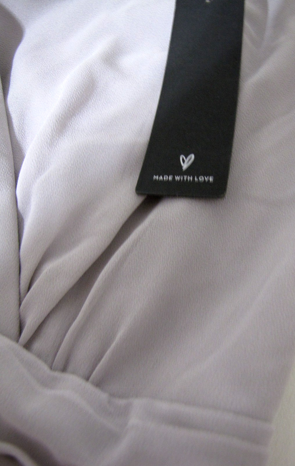 NWT Lulus Maxi Formal Dress Heather-Lavender Chiffon Cross-over-V-neck Wm. M