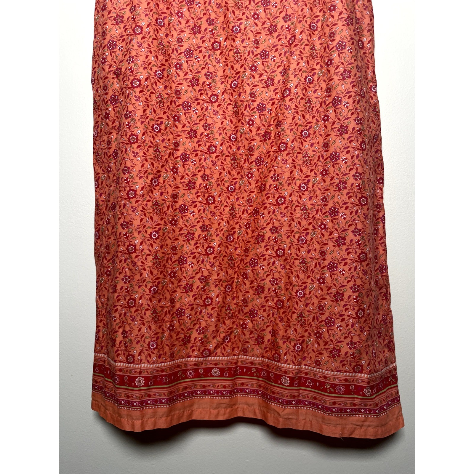 VTG Old Navy y2K Orange Ditzy Floral Babydoll Dress Beach Lizzie Mean Girls twee