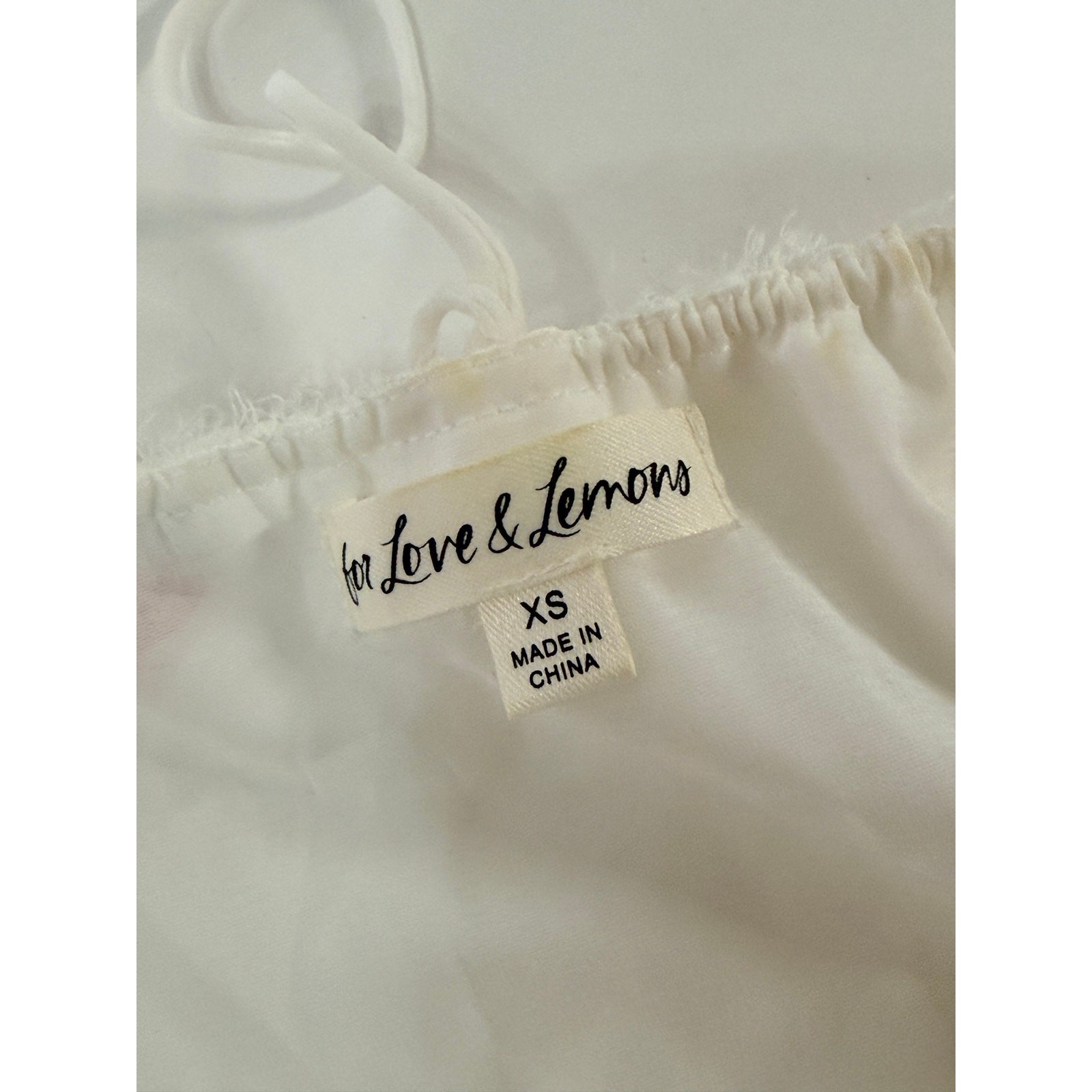 For Love & Lemons Tesoro Strawberry Mini Dress XS Cut Out Babydoll Swing *flaw