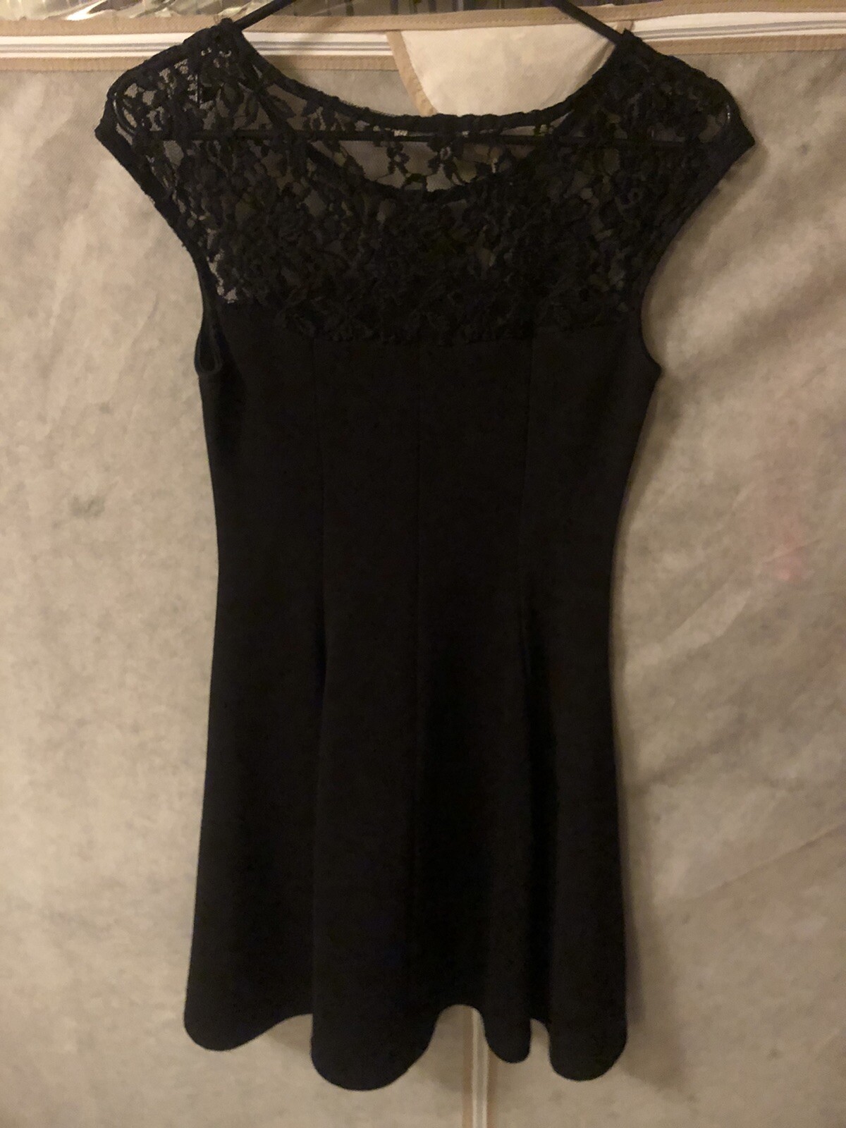 Black Capped Sleeve Dress