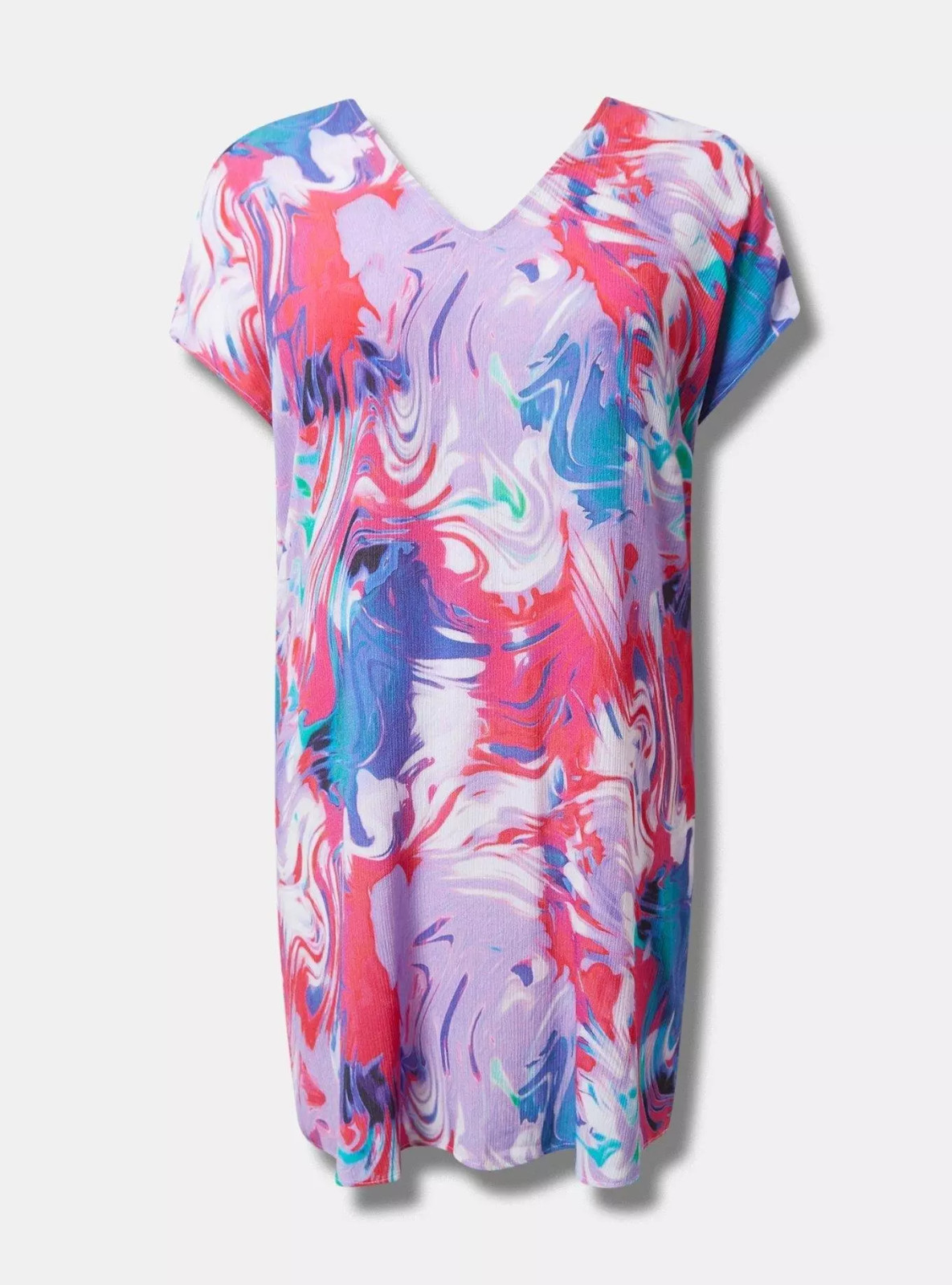 Torrid Mini Washable Gauze Side Slits Caftan Cover-Up Dress Size 0 Large 12 NWT