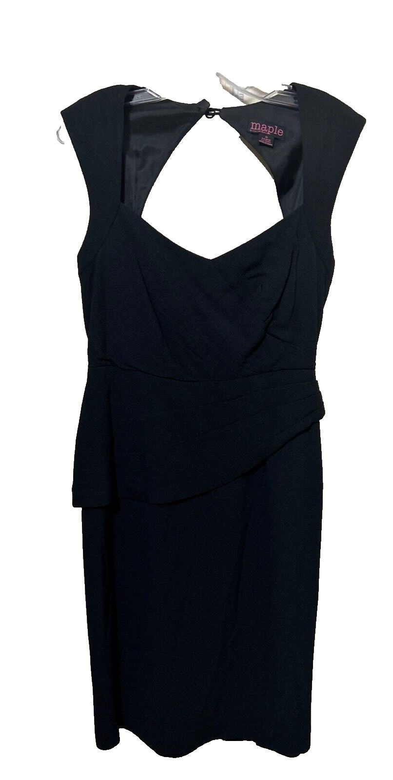 Anthropologie Maple By Some Odd Rubies Dress Black Cut Out Lined Womens Size 8