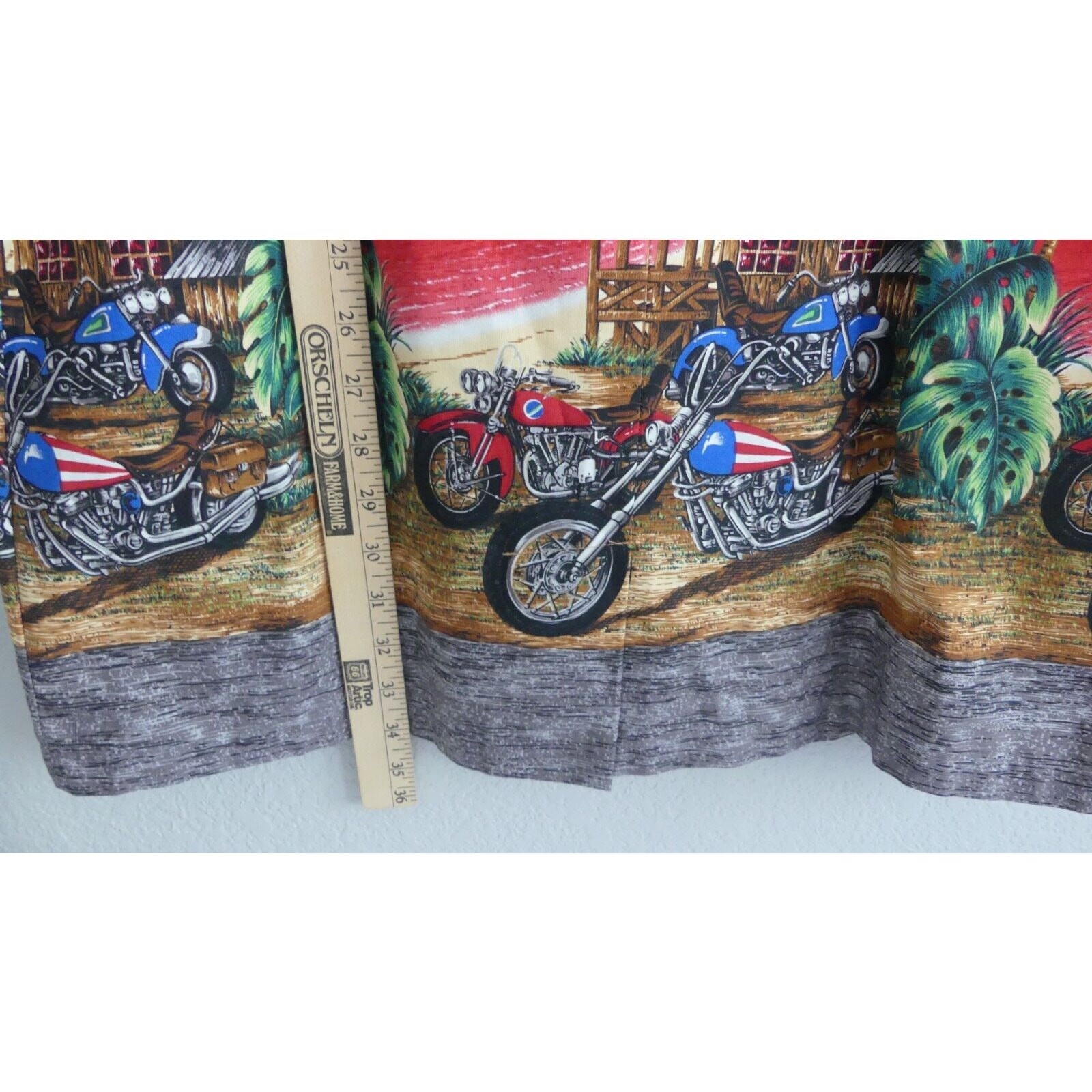 KY’s Hawaii Motorcycle Sundress Large Chopper Tropical Graphic Vintage