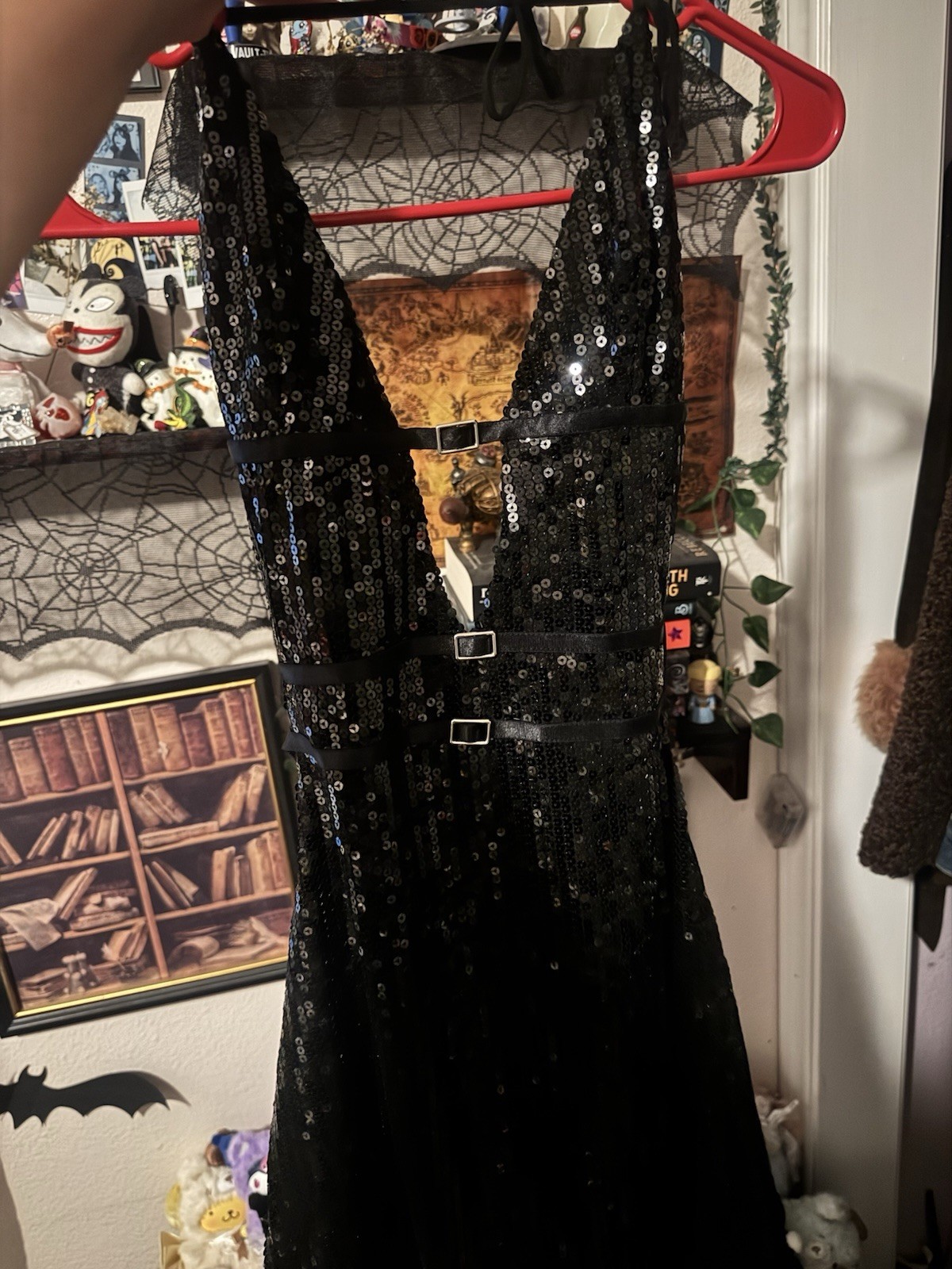 Outcast Black Sequin Mesh Backless Iva Mini Dress L brand new with tags