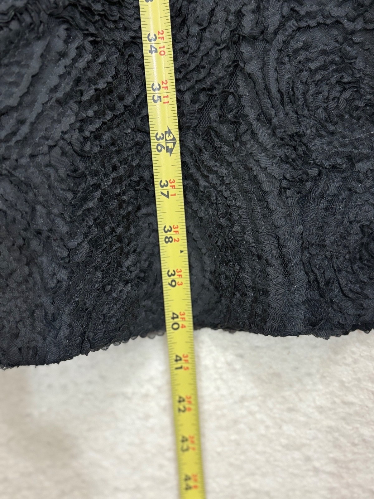 Size 12 Black Sleeveless Textured Fit & Flare Midi Dress
