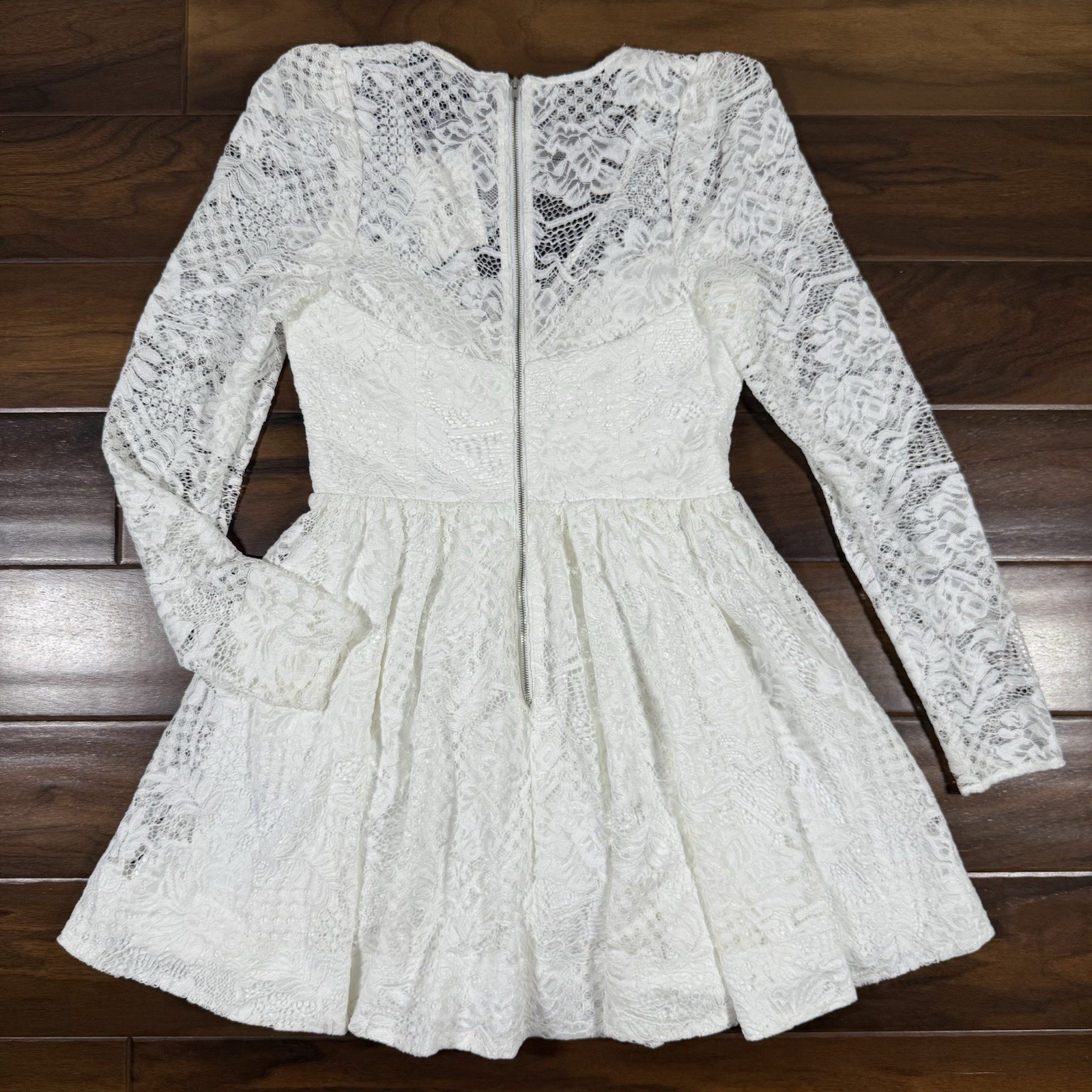Bardot Size US 10 / XL / UK 14 / EU 42 Ivory Ellie Lace Corset Mini Dress