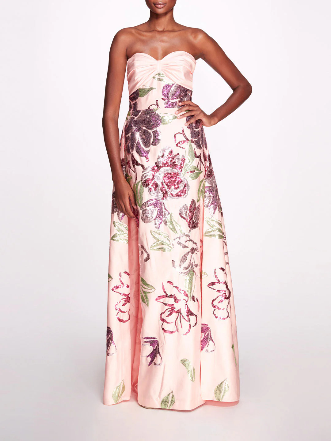 Marchesa Notte Duchess Degrade Gown – Black multi – Size 6