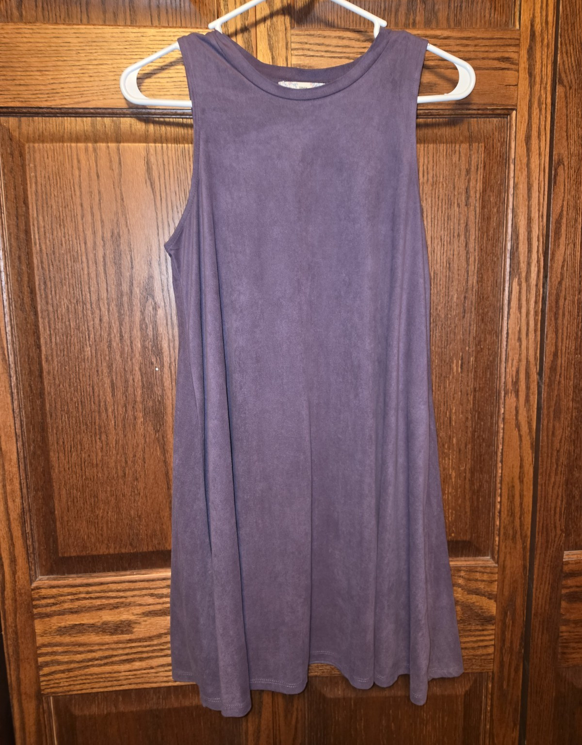 PINK REPUBLIC Women’s Purple A-Line Knee Dress Sleeveless Round Neck Pullover M