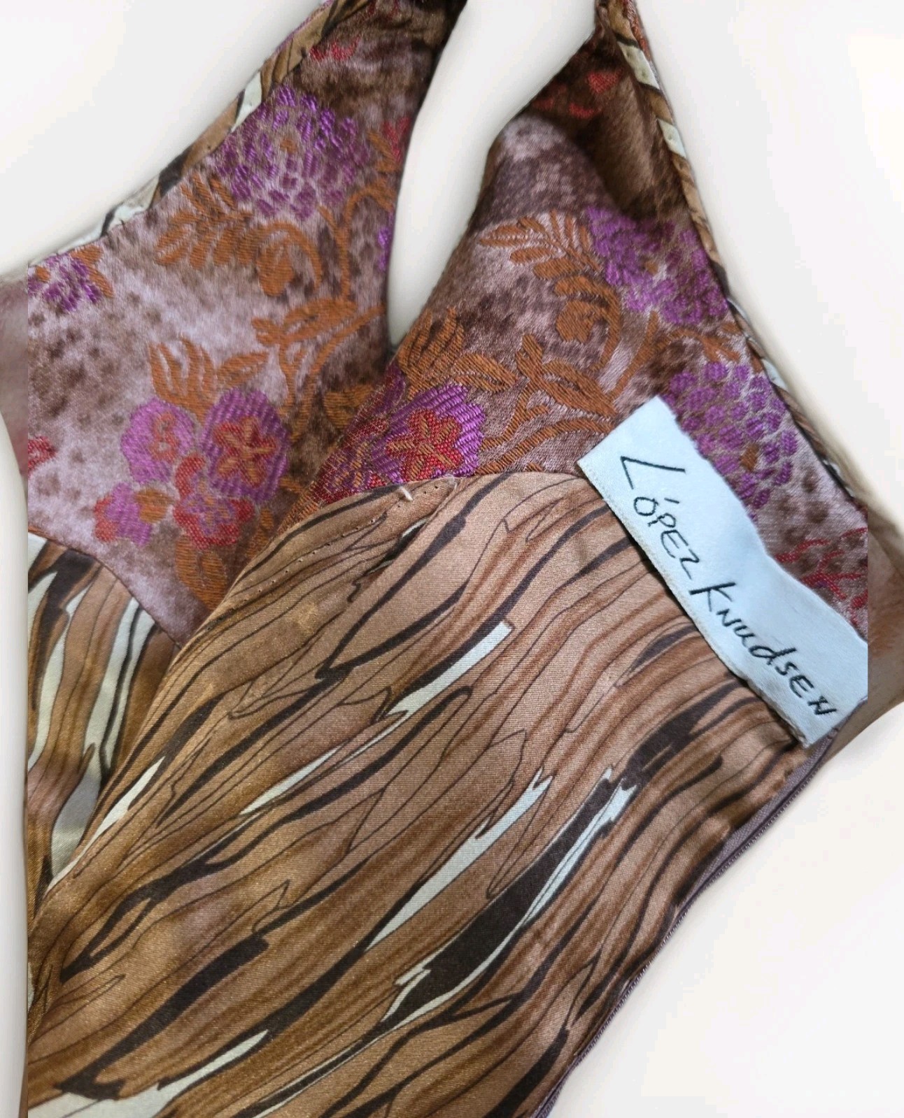 Vintage Lopez Knudsen Silk Fitted Cocktail Style Sleeveless Dress @ S/M SEE PICS