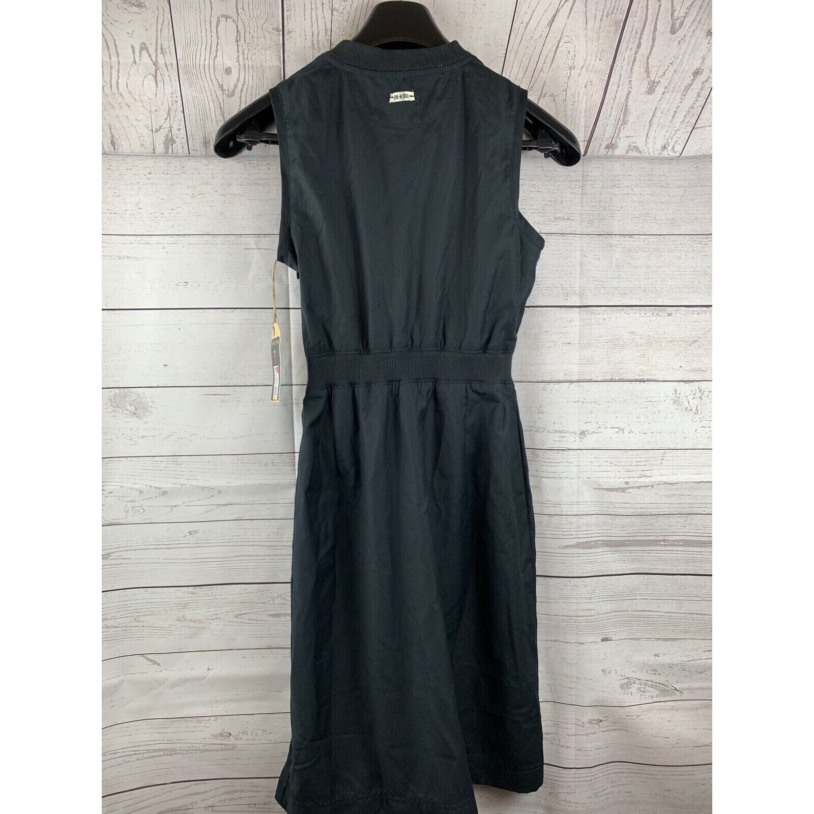 Converse One Star Sleeveless Cotton Black Dress Ladies Size 4 Button front NEW