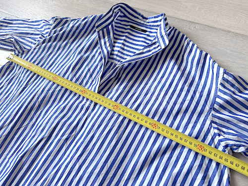 Journal Standard Blue White Striped 100% Cotton Shirt Dress Size M Relaxed Fit