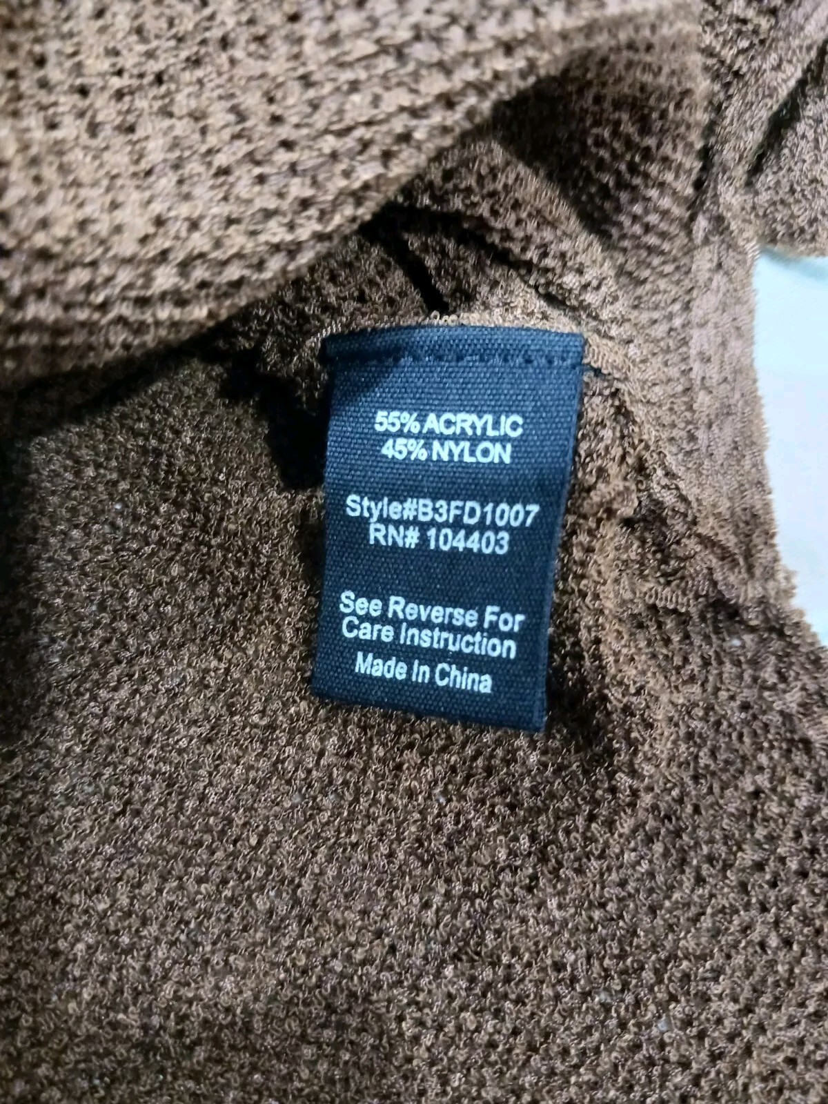 By The River*Brown Sweater Knit Midi LengthDress*Size L*Side Split*Round Nk*Belt