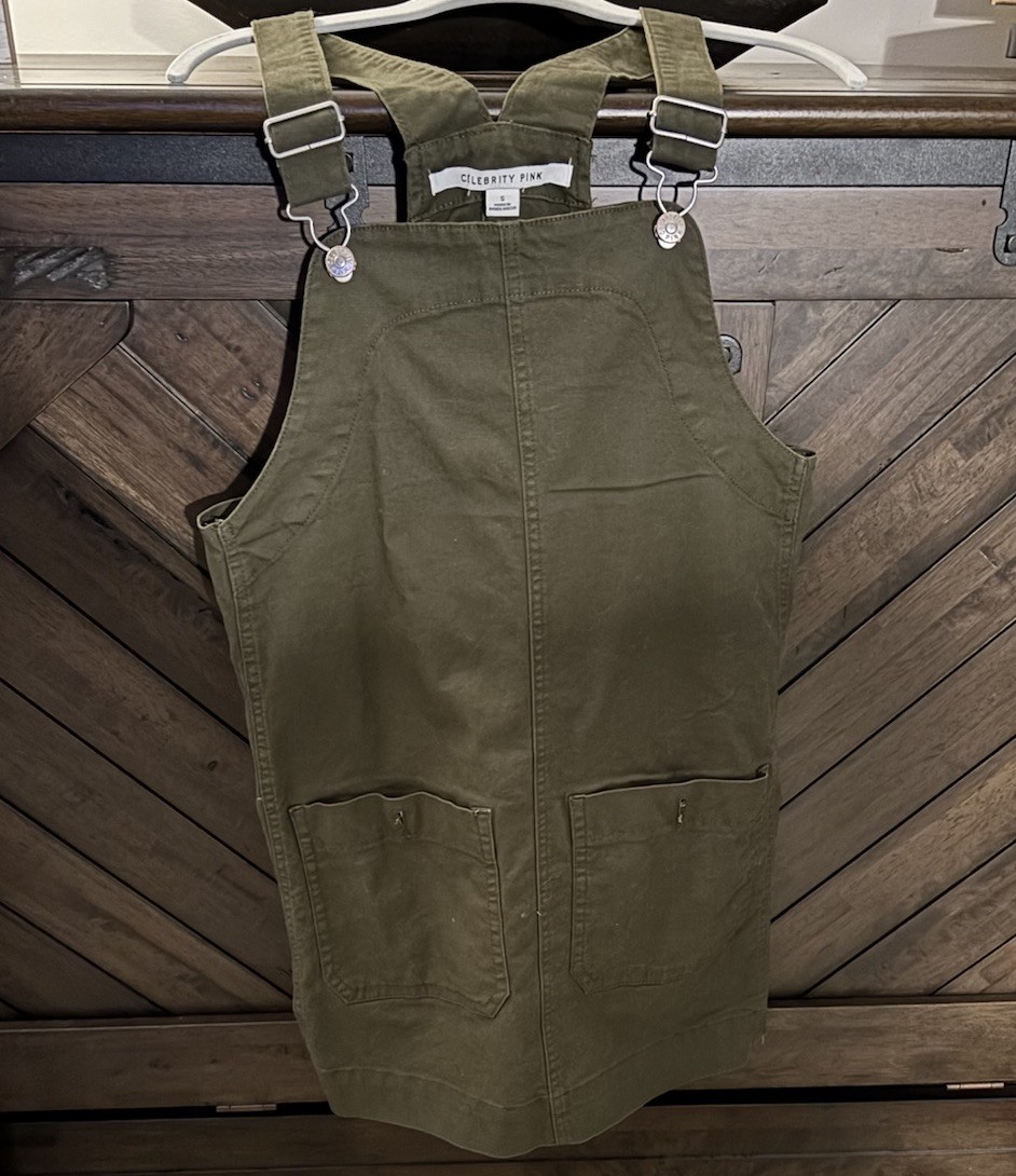 Celebrity Pink Juniors Size S Cotton Button-Front Pinafore Casual