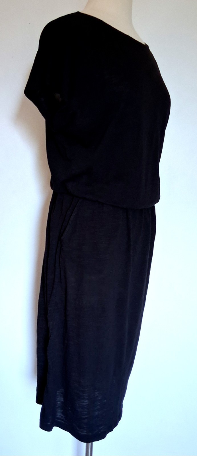 Nordstrom Rack Black Slip On Lightweight T Shirt Dress W/ Pockets Medium