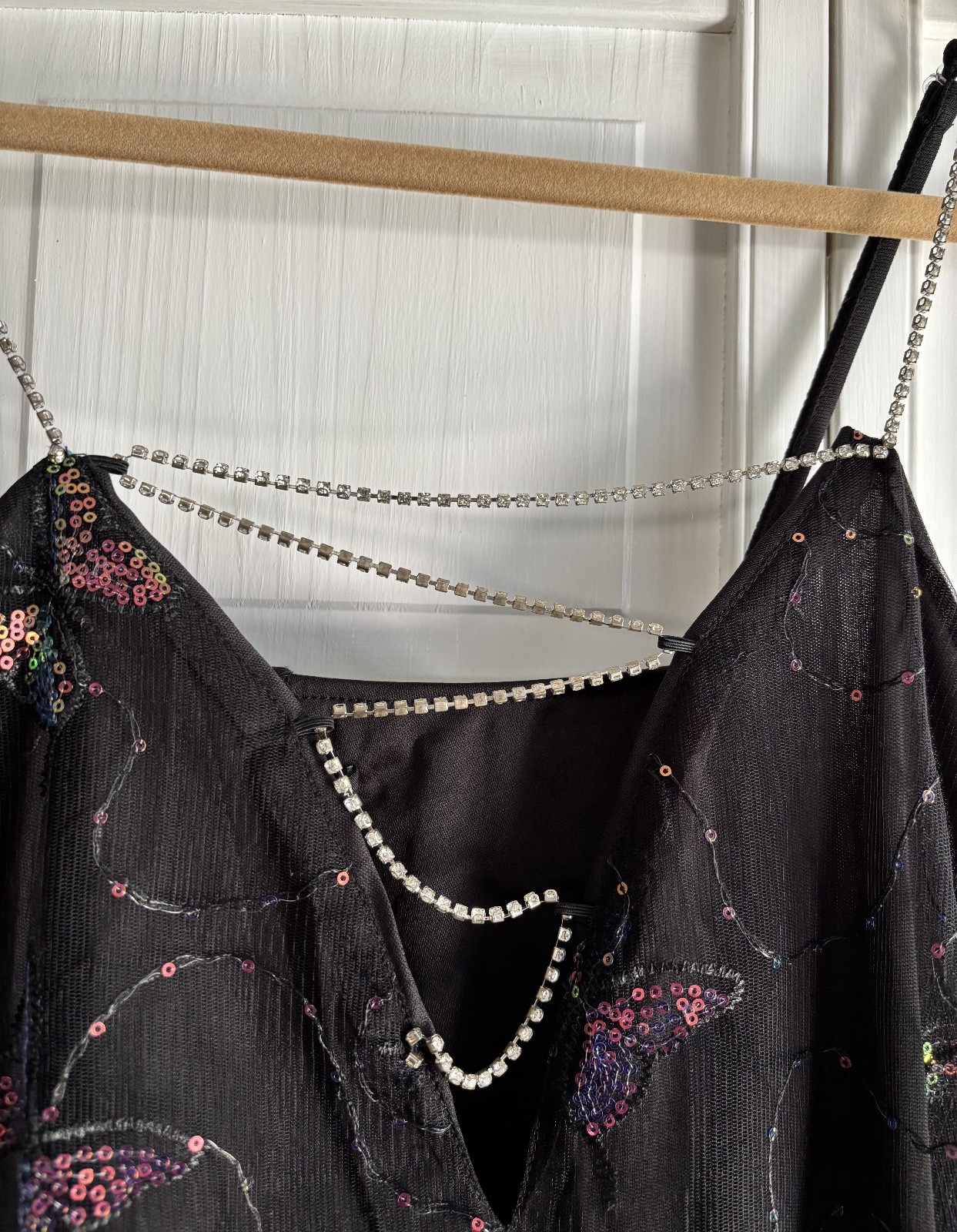 Simplee Plus 3XL Black Butterfly Sleeveless Party Dress