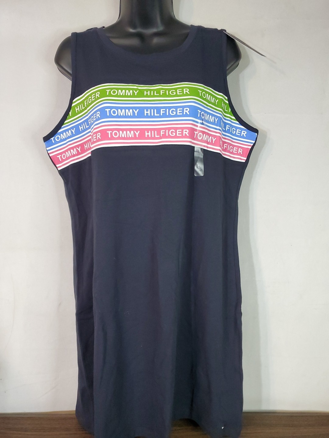 Tommy Hilfiger Women’s Tank Dress Size: Large Colorful Monogram Letters Sporty