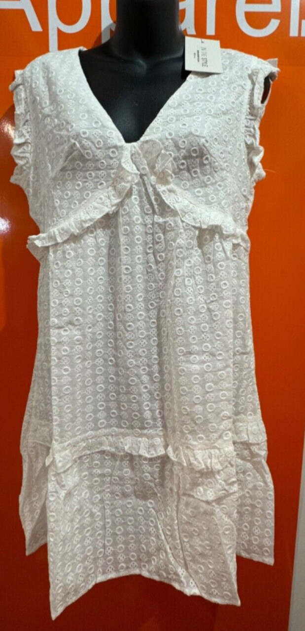 🔥In The Style Jac Jossa Frill Detail Smock Dress, NEW, Size 10, RRP £38,b36